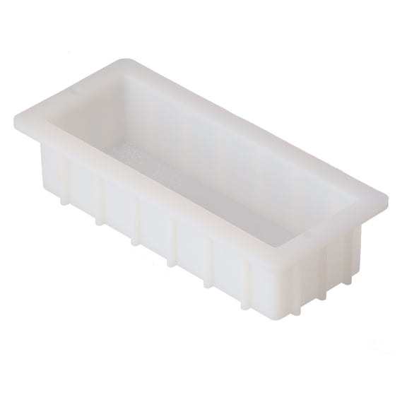 Rupoun 1400ml Silicone Soap Mold, Reusable Rectangular Bread Mold and No-Stick Loaf Mold for Homemade Bakery Supplies and DIY Craft Making, 11.4 x 5.1 x 2.8 inches / 29 x 13 x 7 cm, White