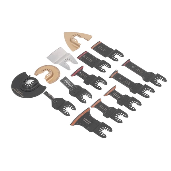 Rupoun 14Pcs Oscillating Saw Blade Set, Professional HSS Stainless Steel Universal Multitool Quick Release Blades for Wood, Metal, and Plastic Precision Cutting (13x9x9 Inches / 33x22.8x22.8 cm)