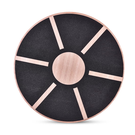 Rupoun 15.5" Wooden Wobble Balance Board – Anti‑Slip, 360° Rotation, Fitness & Rehab Training