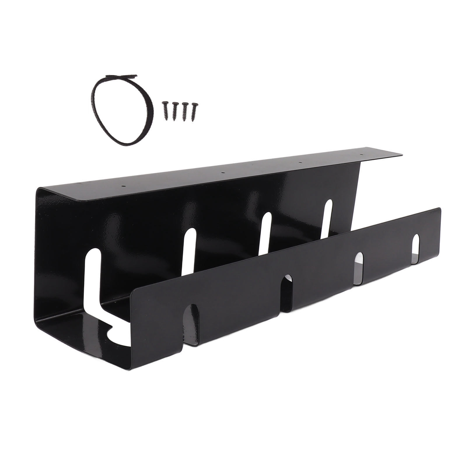 Rupoun 15.7" Steel Under‑Desk Cable Tray – 40 cm Minimalist Cable Management, Easy Install, Space‑Saving Design