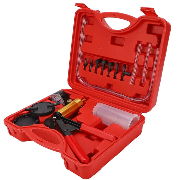Rupoun 15-Piece Hand Held Vacuum Pump Tester Set Brake Bleeder Kit for Car and Motorbike Automotive Bleeding (10.63 inches / 27 cm)