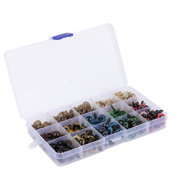 Rupoun 150pcs/set Resin Stuffed Toy Eyes Safety Eyes Buttons for DIY Doll Animal Crafts Puppets Teddy Bear Felting Toys Making Repair (0.5 inches / 1.27 cm)