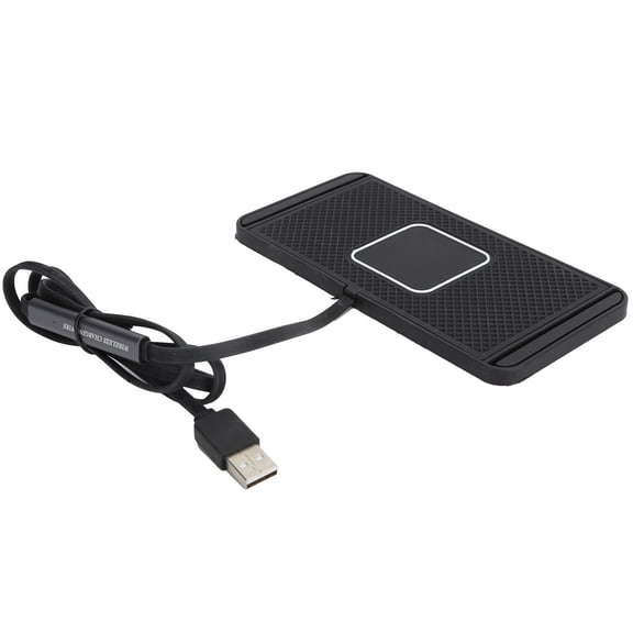 Rupoun 15W Fast Wireless Car Charger Qi Charging Pad Non-Slip Silicone Phone Charging Mat for Vehicles