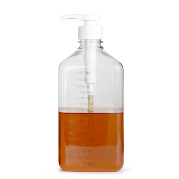 Rupoun 1600ml / 54.1 oz Plastic Syrup Pump Dispenser Bottle, Precision 5cc Press Head Empty Condiment Container for Coffee Shops, Milk Tea Stores, Kitchen Sauces & Liquid Sugar Portion Control