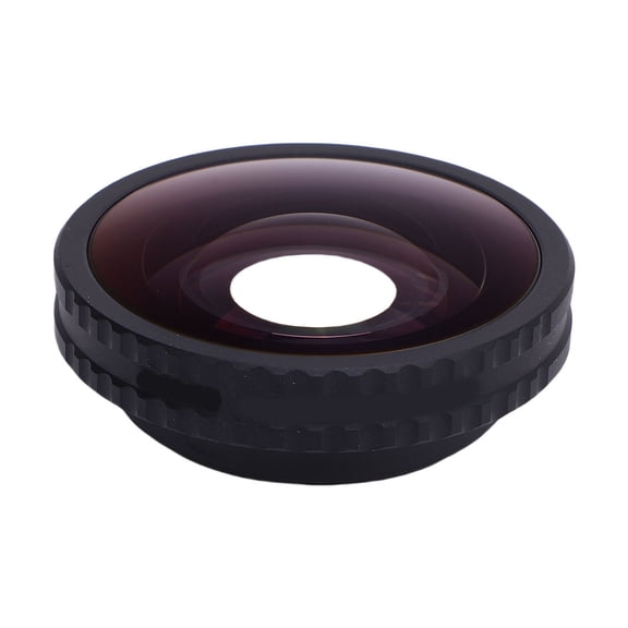 Rupoun 185 Degree FOV Wide Angle Conversion Lens for Action 5 Pro Action Camera, High Definition Glass Aluminum Alloy Fisheye Lens Accessory, Black, 2.75 inches / 7 cm