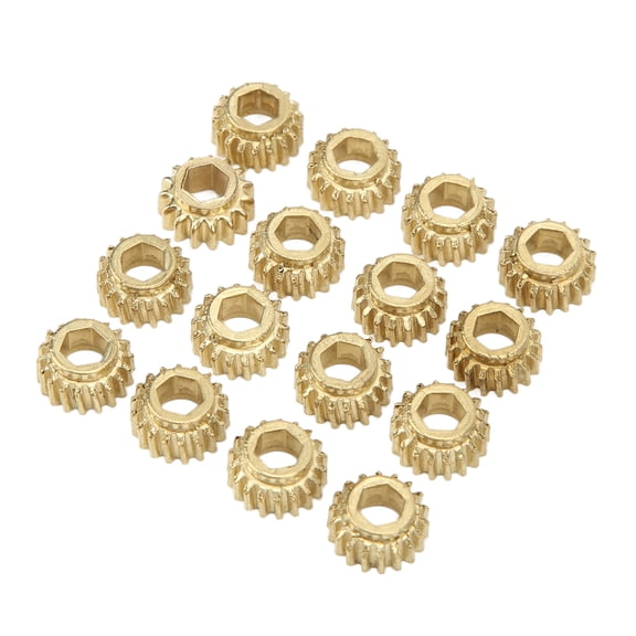 Rupoun 18Pcs Metal Tuning Peg Gear Hex Hole for Classical Guitar String Tuners Ratio 1:18 Replacement Parts (1.97 inches / 5 cm)