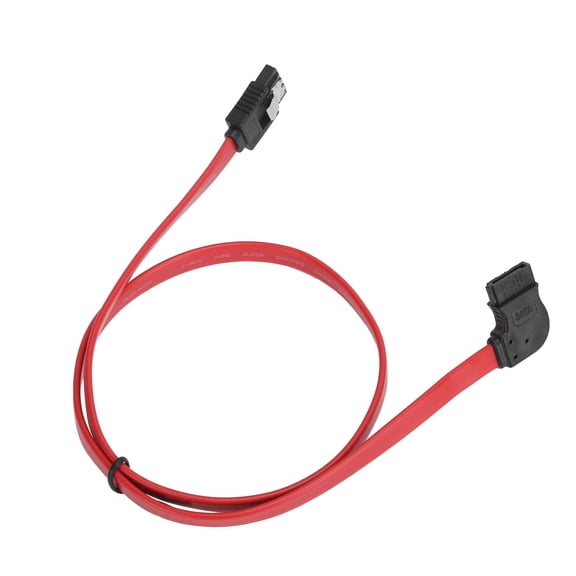 Rupoun 19.7 inches / 50 cm Data Cable Adapter Sata 3.0 Interface with Pure Copper Shrapnel for Hard Disk Left Angle High Speed PC Computer Accessory Drive Connector Extension