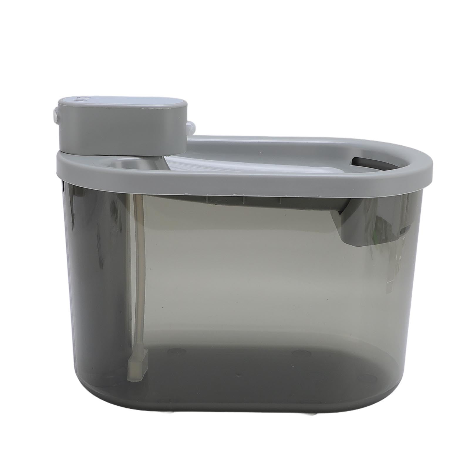 Rupoun 2.2L Automatic Cat Water Fountain Cordless Pet Drinking Dispenser Built-in 2200mAh Rechargeable Battery Quiet Circulating Filtration System for Dogs and Cats Gray (9.45 inches / 24 cm)