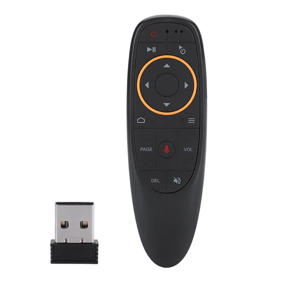 Rupoun 2.4G Wireless Voice Air Mouse Keyboard Remote Control With 6-Axis Gyroscope and 17 Keys for Android TV Box, PC, Smart TV (5.6 x 1.8 inches / 14.3 x 4.5 cm)
