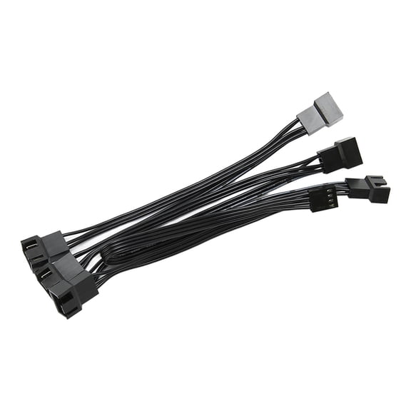 Rupoun 2-Pack PWM Fan Extension Cable, Professional 4-Pin PC Internal Motherboard Power Splitter Cord for Desktop Computer Case Cooling Fans, 1 to 6 Hub Accessories, High Performance