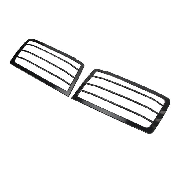 Rupoun 2 Pack Stainless Steel Car Headlight Lampshade Protection Net Cover Grille Guard, Stripe Style, Replacement for Land Rover Defender 110 L663 2020+, Black