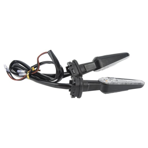 Rupoun 2 Pcs 12V Motorcycle Turn Signal Lights Amber LED Indicator Lamp Front Rear Amber Warning Blinker Flasher for YZF R15 R25 R3 R6S R1 R7 R9 FZ16 MT07 MT09 Clear Lens 10 inches / 25.4 cm