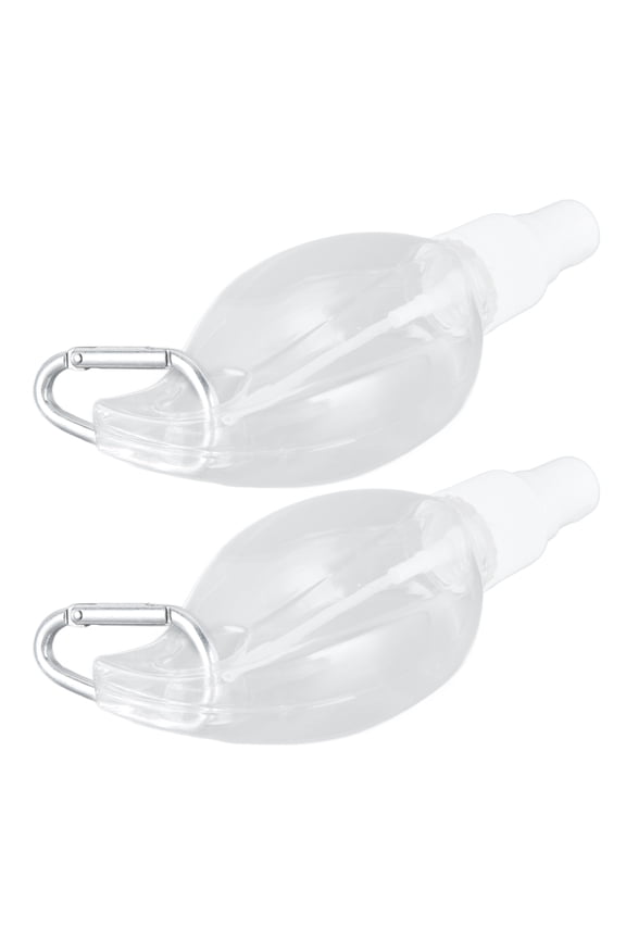 2 Pcs 50ml Travel Keychain Bottles Portable Plastic Clear Leakproof Refillable Empty Squeeze Container for Hand Soap Maple Leaf Shape 1.69 oz / 50 ml, Perfect for Travel and Daily Use