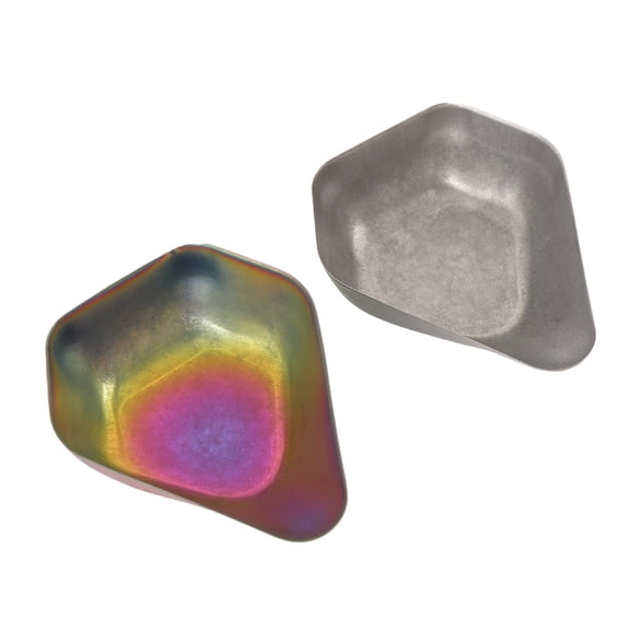 Rupoun 2Piece 304 Stainless Steel Coffee Bean Dosing Cups Precision Weighing Tray & Spoon, MultiFunctional, Colorful Retro Design4.013.26in