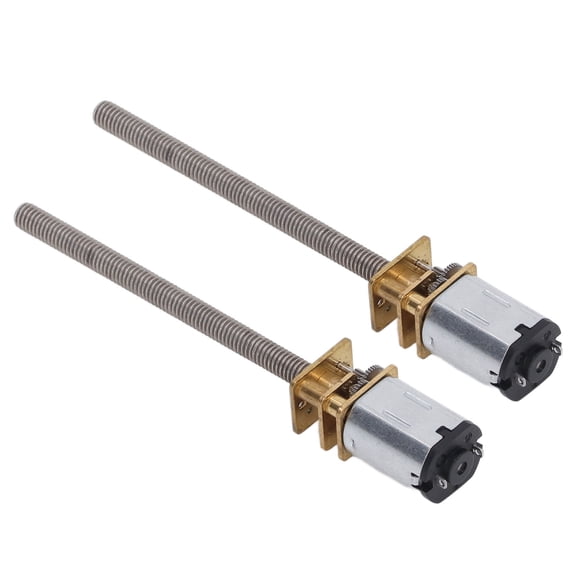 Rupoun 2-Piece DC Gear Motor 1000RPM M4 x 2.16 inches / 55 mm Red Copper Micro Electric Reduction Motor for Lifting Machine 6V - High Torque Output Durable Replacement Parts for Robotics and DIY