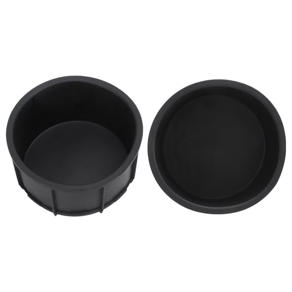Rupoun 2 Pieces Black Rubber Center Console Cup Holder Insert Liner Replacement Set, Automotive Interior Accessories for 2009-2014 Ford F150, UV Blocking, Easy to Install (7.87 inches / 20 cm)
