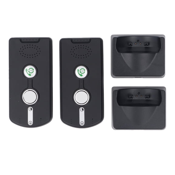 Rupoun 2 Way Voice Intercom Home Elderly Voice Activated Hands Free Wireless System 1000m Range Black, 4.57 inches / 11.6 cm