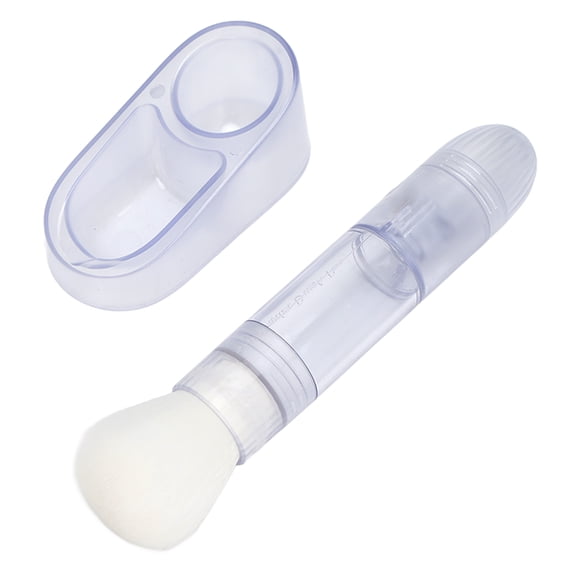 Rupoun 2-in-1 Nail Dust Brush and Loose Powder Remover with Base, Multifunction Beauty Tool for Nail Art Cleaning and Blusher Application, 7.09 inches / 18 cm