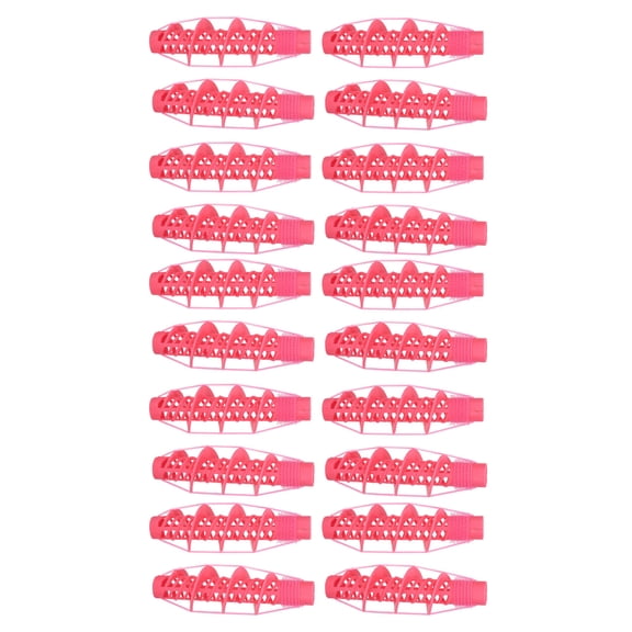Rupoun 20 PCS Hair Rollers Reusable Spiral Rollers Hairdressing Curling Styling Tool for Girls, Self Grip Plastic Curlers, 10.2 inches / 25.9 cm