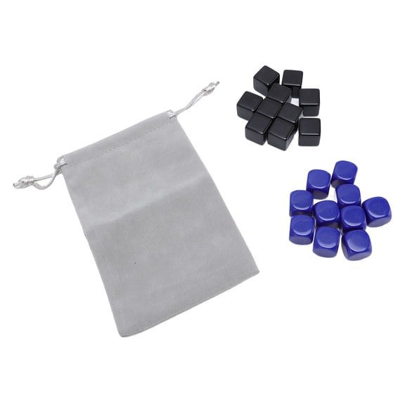 Rupoun 20 Pcs Blank Dice Set 16mm / 0.63 inches Lightweight Plastic Impact Proof 6 Sided Blank Dice for Board Games Counting Prop[cite: 1]
