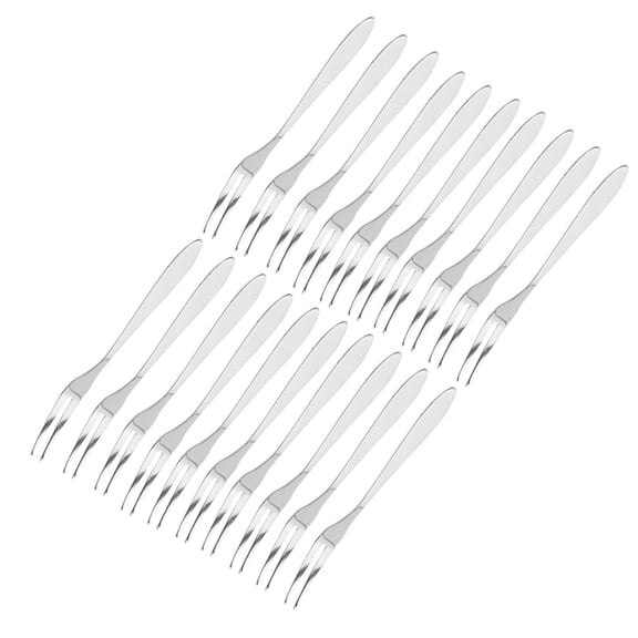 Rupoun 20-Piece Premium Stainless Steel Fruit Forks Set, Heavy Duty Dessert and Cake Tasting Forks for Home Kitchen Party and Restaurant Use (5.12 Inches / 13 cm, Silver)