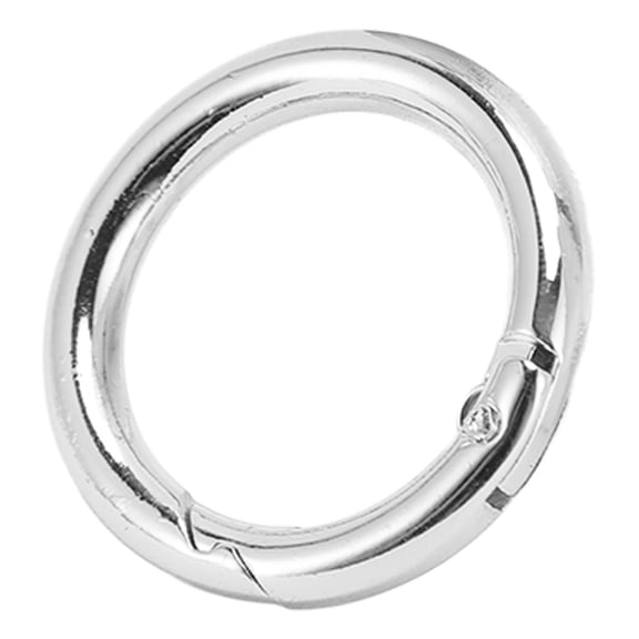 Rupoun 20pcs Spring Ring Clasps for Jewelry Making, Elegant Innovative DIY Copper Spring Clasps for Necklaces Bracelets Ankle Chain Earrings Silver Finish 1.37 inches / 35mm