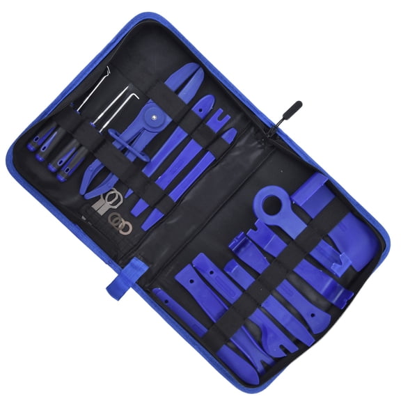 Rupoun 21Pcs Auto Removal Tool Trim Pry Repair Set Kit for Car Door Panel Audio Instrument Desk Blue (12.6 in / 32 cm Length)