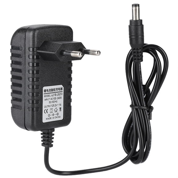 Rupoun 25.2V/1A Fast Charging Li Ion Charger Adapter Input Multi Level Protections With Fire Proof PC Engineering Plastic Copper Core For Home Office EU Plug Edition
