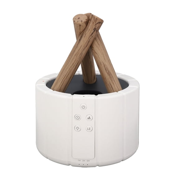 Rupoun 250ml Campfire Flame Fire Diffuser Innovative Simulated Humidifier White (8.27 inches / 21.0 cm) Portable Bonfire Aroma Diffuser for Home Office Relaxing Decor