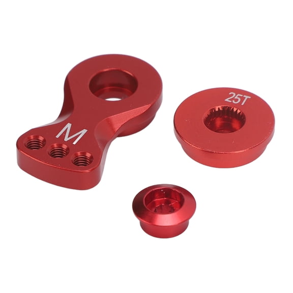 Rupoun 25T Servo Saver Adjust Aluminum Alloy Universal Servo Arm Replacement for 1/10 RC Cars M 1.16 inches / 29.5 mm Length, Red[cite: 1]