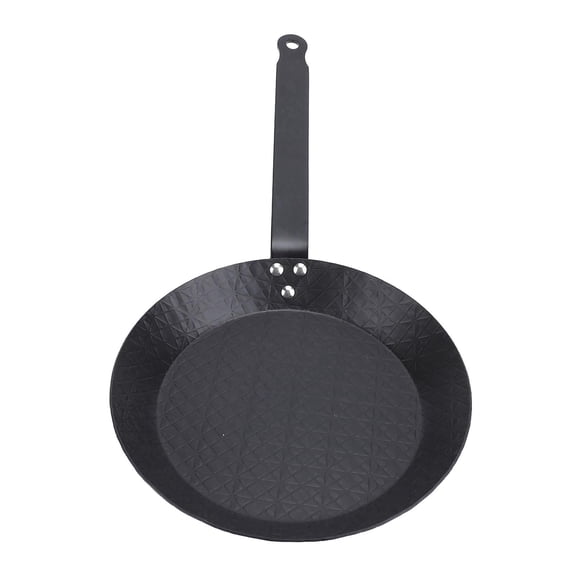 Rupoun 28cm Carbon Steel Skillet – Smokeless, Non‑Stick Frying Pan with Comfortable Grip for Steak, Egg, Fish & Veggie Cooking