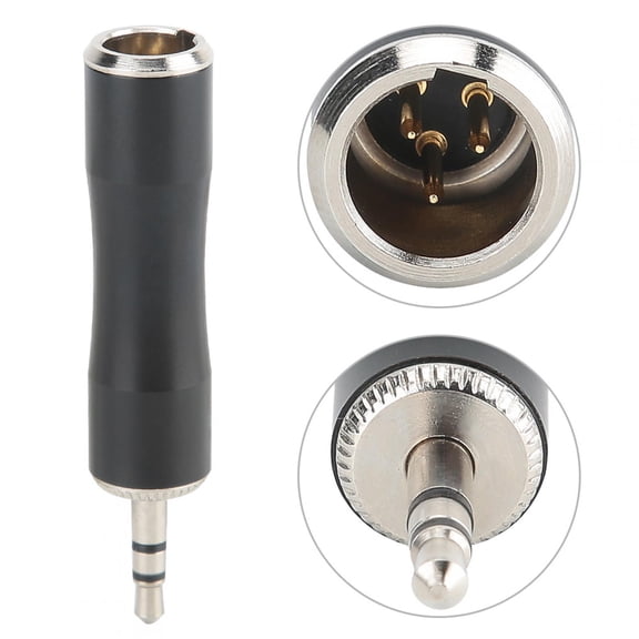 Rupoun 2PCS 3.5mm Male to Gold Plated Mini XLR 3pin Male Balanced Audio Adapter Connector Zinc Alloy