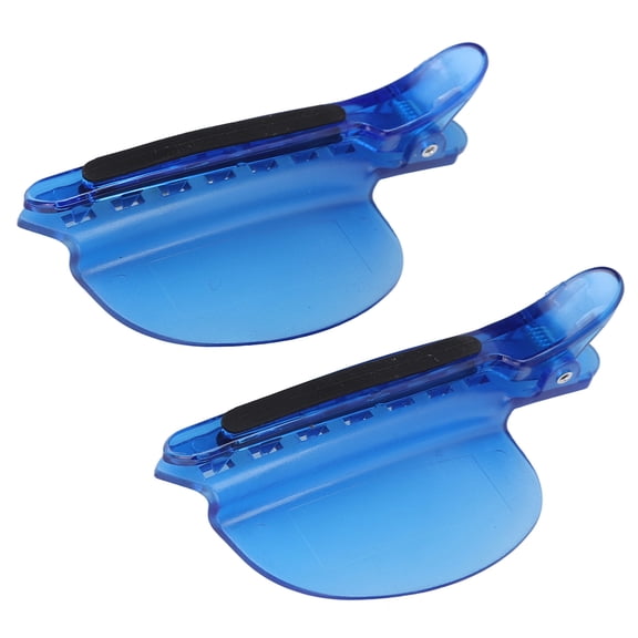 Rupoun 2PCS Sectioning Clips Heat Insulation Easy Speed Separator Clip Blue for Wig Extension Hair Highlighting, 3.9 inches / 10 cm