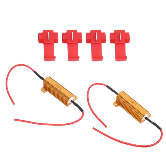 Rupoun 2Pcs 50W 6Ohm LED Decoder Load Resistor Anti-Flicker Canceller Error Free Wiring Harness For Car Automotive Headlights Fog Lights And Daytime Running Lamps To Prevent Dashboard Errors
