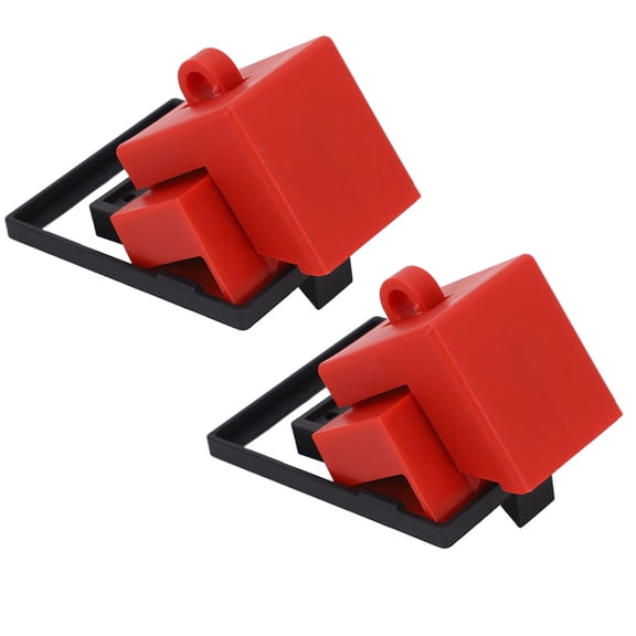 Rupoun 2Pcs Clamp On Circuit Breaker Lock Breaker Lockout Device PA66 Accessory for Safety (6.30 inches / 16 cm)