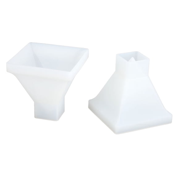 Rupoun 2Pcs Large Silicone Pyramid Molds for Epoxy Resin Casting, 2.4 Inches / 60mm Geometric Craft Mold Set for DIY Jewelry Making, Candle Soap Art, Home Decoration