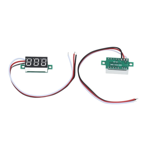 Rupoun 2Pcs Mini Digital Voltmeter 3 Wire DC Voltage Tester 0.36in LED 0.00V-30.0V Reverse Connection Protection Blue Light DIY Electrical Testing Power Meter Monitor 15cm Lead 28mm Pitch[cite: 1]