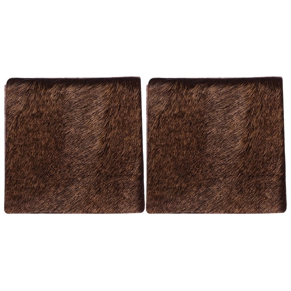Rupoun 2Pcs Premium Cowhide Archery Arrow Rest Adhesive Stick Plate, Silent Leather Bow Riser Rest Pad for Traditional and Recurve Bows Outdoor Hunting Shooting Accessories, Brown (2 x 2 inches)