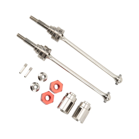 Rupoun 2Pcs RC Drive Shaft 8mm Dia Ball Front CVD Drive Shaft for TRAXXAS SLASH 1/10 RC Car Silver Upgrade Parts Accessories Total Length 4.5 inches / 115 mm