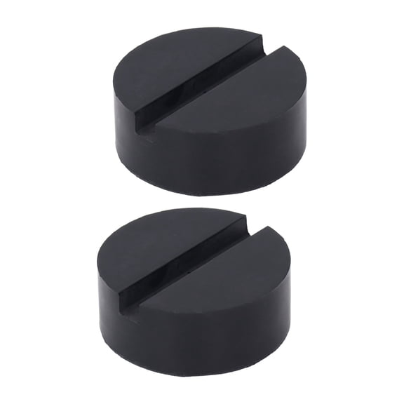 Rupoun 2Pcs Rubber Jack Pad Slotted Universal Floor Jack Pad Adapter for Vehicle Lift Axle Stand Car SUV Automotive Maintenance Repair Tool (2.36 x 0.91 inches / 60 x 23 mm)