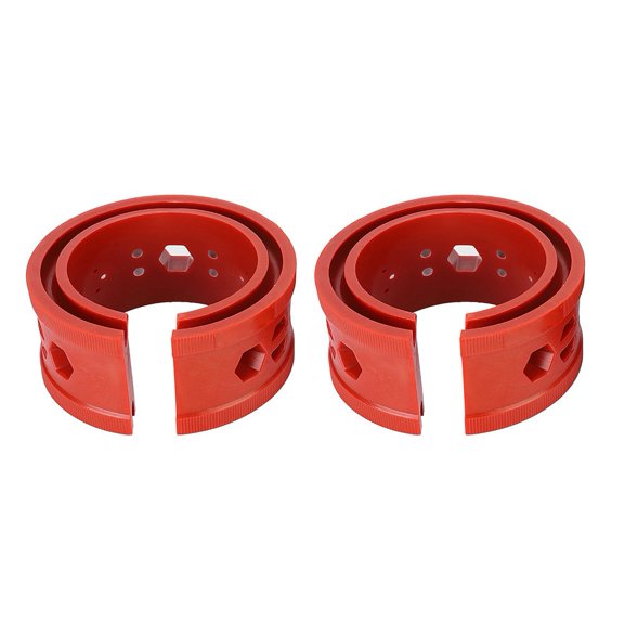 Rupoun 2Pcs/Set SEBS Red Car Shocks Struts Damper Glue Buffer Springs Auto Maintenance Tool (Type A) - 7.2 inches / 184 mm