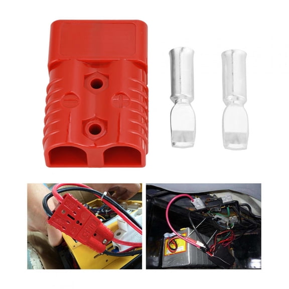 Rupoun 2pcs 175A 600V Red Battery Quick Connect Plug Winch Connector Plug with 4 Terminal Pins Accessories Single-piece Housing For Stable Voltage Current Disconnect Power Replacement