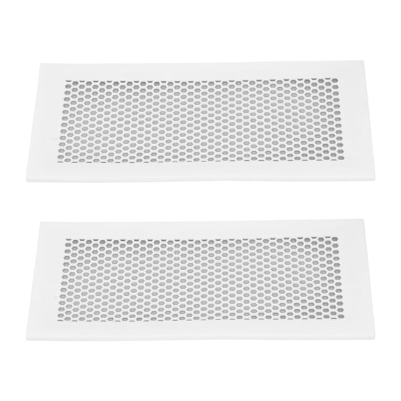 Rupoun 2pcs Silicone Baby Proofing Vent Covers for Home Floor Registers, Soft Air Guard Screen Mesh Protector, Rectangular Dimensions (12.6 inches / 32 cm) - White