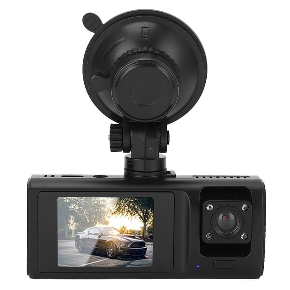 Rupoun 3 Channel Car Dash Cam 1080P FHD Triple Lens Front Rear Inside Driving Video Recorder with 2.0 Inch Screen Parking Monitoring Loop Recording G-Sensor Motion Detection for Vehicle Auto