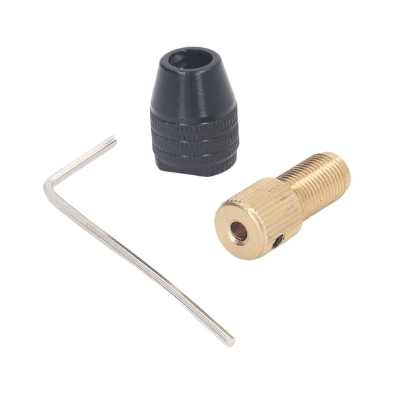 Rupoun 3 Jaw Drill Chuck Set Rotary Tool Self Tightening Collet Extension Rod Hex Wrench 3.17mm Hole