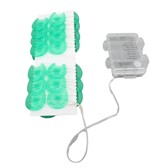 Rupoun 3 Meters / 9.84 Feet 30 LEDs Shamrocks Horseshoe LED String Lights Battery Powered St. Patrick's Day Decor Lamp For Holiday Party Home Decoration