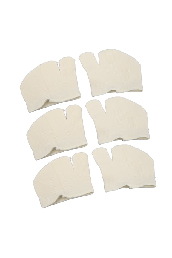 3 Pairs Front Toe Splited Socks Half Flip Flop Soft Breathable Slipless Invisible Socks Milk White 13 inches / 33 cm