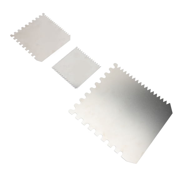 Rupoun 3 Pieces Serrated Stainless Steel Clay Scrapers Set Multipurpose Rib Scraper Tool for Pottery Sculpture Modeling Texturing and Ceramics Creating Beginner to Expert Crafters (7.87 in / 20 cm)