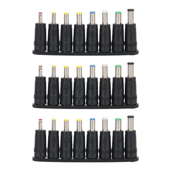 Rupoun 3 Set USB to DC Cable 8 in 1 Power Cord Interchangeable Plug Connector Computer Accessories for Universal Electronics, 39.37 inches / 100 cm Length, Black