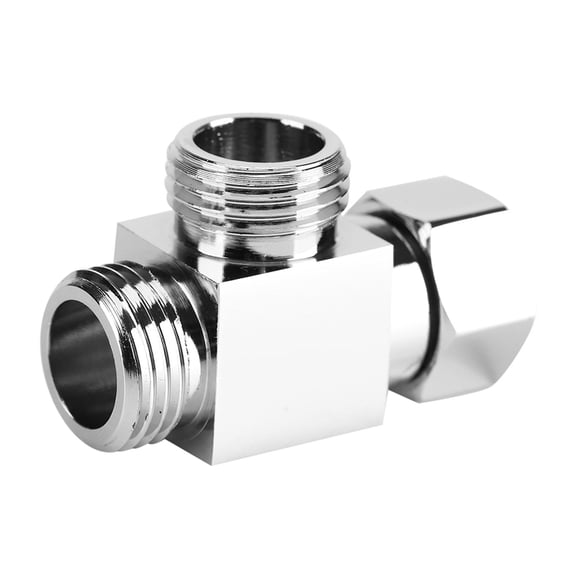 Rupoun 3Way G1/2" Brass Chrome Shower Diverter TShape Adapter Durable, RustResistant, Easy Install for Shower Arms